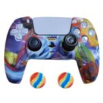 2 PCSPS5coperturaprotettiva in siliconeGamepad(29+Cappelli)