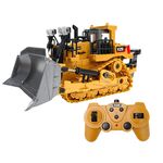2.4G Telecomando a distanza Nine-Channel Crawler Bulldozer Bulldozer Bambini per bambini Telecomando Alloy Excavator, proporzione: 1:24 (1031 Versione in lega)