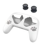 DOBE TNS-1171 Gamepad Protection Set Set Maniglia Cassa protettiva + Berretto da rocker per Nintendo Switch Pro (Bianco)