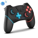 Gamepad Bluetooth wireless con programmazione a macroistruzione per Switch Pro, Colore del prodotto: Sinistra Blu Destra Red