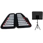 JZ-35 16-Tone Double Row Carillon Orff Strumento percussioni, Colore: argento con scaffale