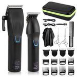 Set di strumenti per tagliare i capelli elettrici da uomo Tagliacapelli elettrico per scolpire (nero)