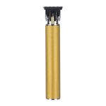 Tagliacapelli elettrico con incisione a ricarica USB con testa di taglio in ceramica a forma di T cava, colore: oro