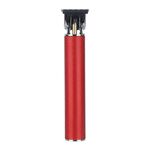Tagliacapelli elettrico con incisione a ricarica USB con testa di taglio in ceramica a forma di T cava, colore: rosso