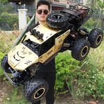 Auto RC del veicolo a sei ruote della lega di grandi dimensioni 4WD (oro)