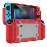 Gambi GamePad TPU+PC Custodia protettiva per Switch OLED (RED)