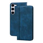 Per Samsung Galaxy S23 + 5G Custodia per telefono in PU con vibrazione orizzontale magnetica aziendale smerigliata (blu)