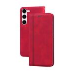 Per Samsung Galaxy S23 5G Custodia per telefono in PU con vibrazione orizzontale magnetica aziendale smerigliata (rosso)