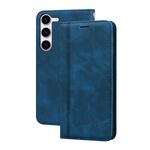 Per Samsung Galaxy S23 5G Custodia per telefono in PU con vibrazione orizzontale magnetica aziendale smerigliata (blu)