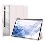 Custodia per tablet in pelle antiscivolo per Samsung Galaxy Tab S9+ DUX DUCIS TOBY Series con funzione Sleep / Wake-up (rosa)