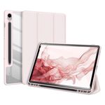 Custodia per tablet in pelle antiscivolo per Samsung Galaxy Tab S9 DUX DUCIS TOBY Series con funzione Sleep / Wake-up (rosa)