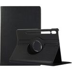 Per Samsung Galaxy Tab S9 Supporto per rotazione a 360 gradi Custodia per tablet in pelle con texture Litchi (nero)