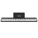 Piano elettrico a piegatura intelligente portatile a 88 tasti, spina UE (PJ88C Black)