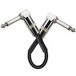 Linea per effetti per chitarra elettrica a blocco singolo per strumenti audio, lunghezza cavo: 15 cm (testa quadrata argento)