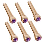 6 pezzi di tappi per chitarra con citrimini in rame puro, stile: grande diamante (viola)