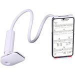 GS06 Supporto per chitarra in plastica con rotazione a 360 gradi per video dal vivo (bianco)