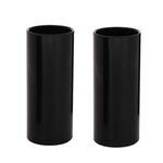 2 pezzi in acciaio inox tubo di scorrimento per chitarra Folk Slide Block, dimensioni: 28 mm (nero)