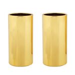 2 pezzi in acciaio inox tubo di scorrimento per chitarra Folk Slide Block, dimensioni: 70 mm (oro)