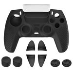 Per PS5 Controller di gioco Joystick Cap Kit di copertura protettiva in silicone Custodia antipolvere (a pois neri)