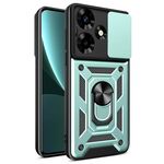 Per Infinix Hot 30 Cover scorrevole per fotocamera Design TPU + Custodia per telefono PC (verde)