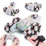 MoFun Auto acrobatica a cinque ruote Braccio oscillante a 360 gradi 2.4G Auto RC multifunzionale, specifiche: Doppio controllo (grigio)