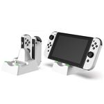 Caricatore del supporto per console di gioco per Nintendo Switch/Switch Oled/Switch Lite (bianco)