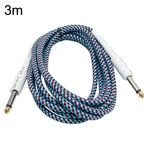 Cavo audio JT001 maschio-maschio da 6,35 mm con riduzione del rumore, cavo per basso folk, lunghezza: 3 m (blu)