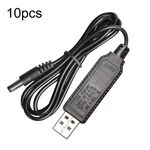 10pcs 3.7V IC Protezione del circuito Batteria al litio USB Cavo di ricarica a testa dritta, modello: 5.5mm