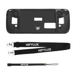 Per Steam Deck Hifylux ST-PF14 Custodia in silicone per console di gioco Antigraffio Custodia portatile antiscivolo Cordino (nero)
