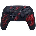 Per Nintendo Switch Pro Maniglia di gioco Morbida custodia protettiva in silicone che assorbe gli urti (rosso)