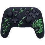 Per Nintendo Switch Pro Maniglia di gioco Morbida custodia protettiva in silicone che assorbe gli urti (verde)