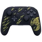 Per Nintendo Switch Pro Maniglia di gioco Morbida custodia protettiva in silicone che assorbe gli urti (bronzo)