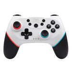 Per Nintendo Switch Pro Maniglia Bluetooth wireless con programmazione macro e risveglio somatosensoriale (bianco rosso blu)