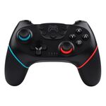 Per Nintendo Switch Pro Maniglia Bluetooth wireless con programmazione macro e risveglio somatosensoriale (nero blu rosso)