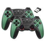 KM-029 2.4G Uno per due doppi Controller wireless Supporto PC / Linux / Android / TVbox (Cangling Green)