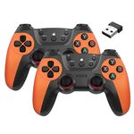 KM-029 2.4G Uno per due doppi Controller wireless Supporto PC / Linux / Android / TVbox (Vitality Orange)
