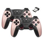 KM-029 2.4G Uno per due doppi Controller wireless Supporto PC / Linux / Android / TVbox (rosa rosa)