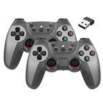 KM-029 2.4G Uno per due doppi Controller wireless Supporto PC / Linux / Android / TVbox (argento elegante)