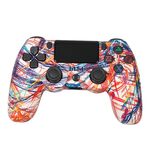 Per controller di gioco Bluetooth wireless PS4 con maniglia di gioco a doppia vibrazione con striscia luminosa (linea)