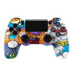 Per controller di gioco Bluetooth wireless PS4 con maniglia di gioco a doppia vibrazione Light Strip (Cloud)
