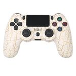 Per controller di gioco Bluetooth wireless PS4 con maniglia di gioco a doppia vibrazione con striscia luminosa (Burst)
