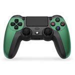 KM048 Per PS4 Bluetooth Wireless Gamepad Controller 4.0 con barra luminosa (Cangling Green)