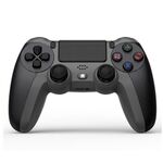 KM048 Per PS4 Bluetooth Wireless Gamepad Controller 4.0 con barra luminosa (Battle Grey)