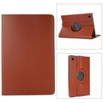 Per Samsung Galaxy Tab A9+ Custodia per tablet in pelle con rotazione a 360 gradi Litchi Texture (marrone)