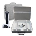Custodia da trasporto per borsa di stoccaggio EVA per console di gioco PS5 Slim (1959 grigio)