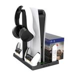 iplay per console di gioco PS5 Supporto di ricarica per ventola di raffreddamento con supporto per disco (nero)