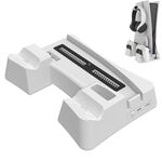 iplay HBP-351 per staffa di base di raffreddamento host Sony PS5 Supporto di ricarica con impugnatura multifunzionale (bianco)
