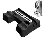 iplay HBP-351 per staffa di base di raffreddamento host Sony PS5 Supporto di ricarica con impugnatura multifunzionale (nero)