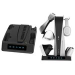 Per caricatore per sedile gamepad PSVR2 / PS5 con base di dissipazione del calore multifunzionale con luce display