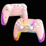 Per PS4 Dazzle Color Light Impugnatura Bluetooth wireless (rosa)
